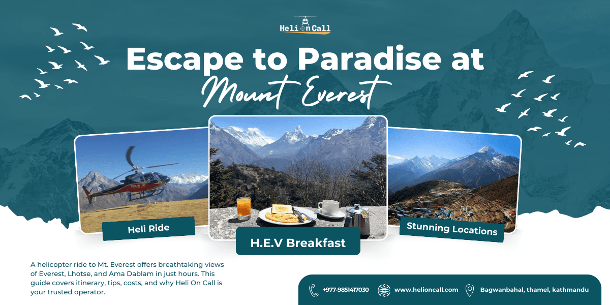 Helicopter Ride to Mt Everest Route | Ultimate Guide & Booking 2026