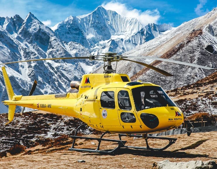 Gorakshep to Lukla Helicopter Flight