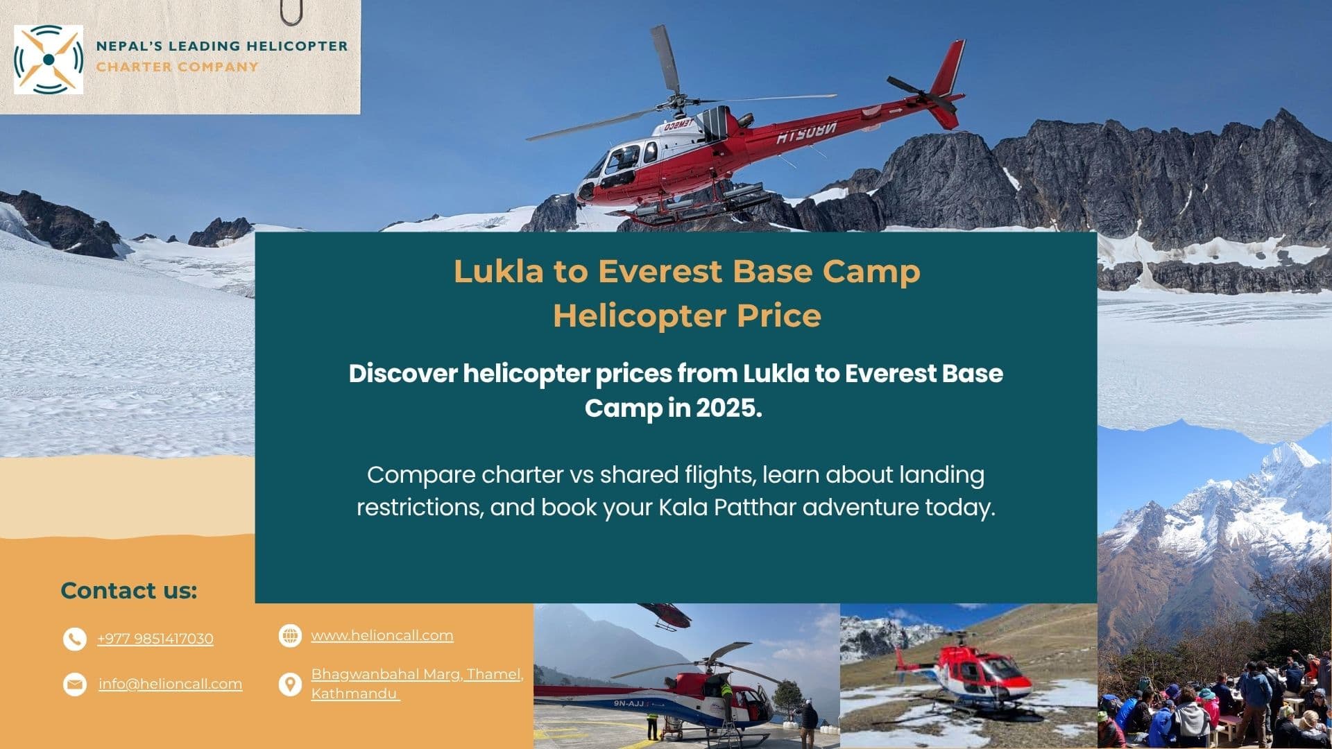 Lukla to Everest Base Camp Helicopter Price