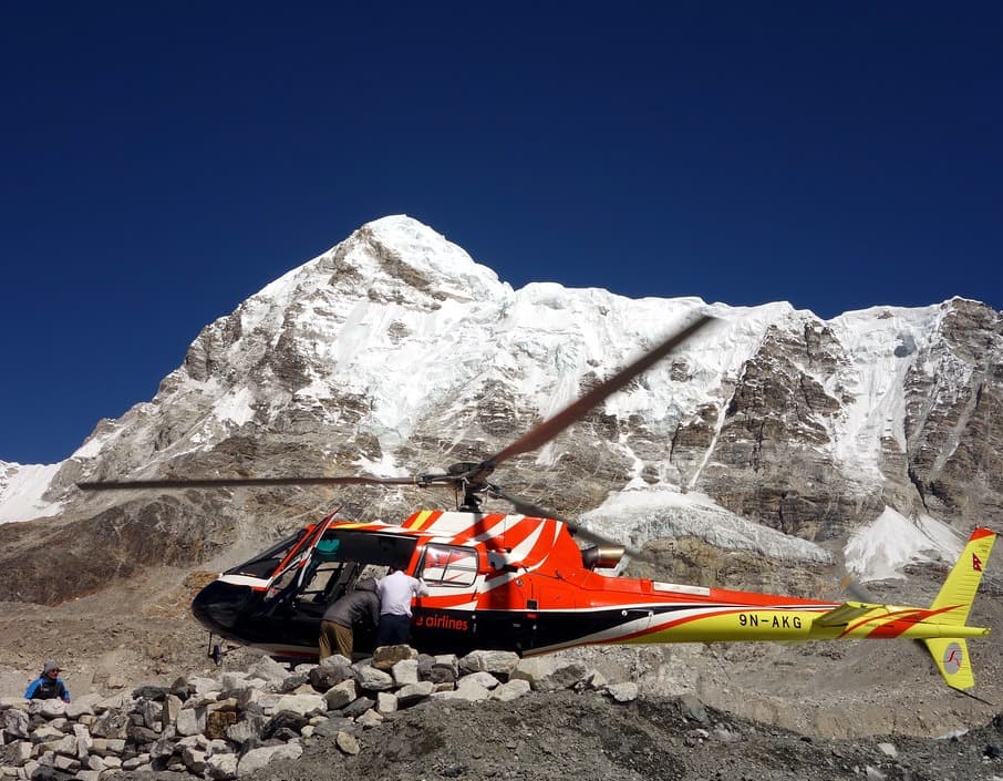 Dingboche to Kathmandu Helicopter Flight