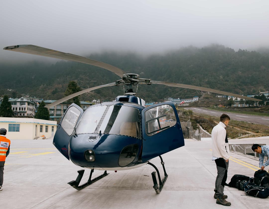 Dingboche to Lukla Helicopter Flight