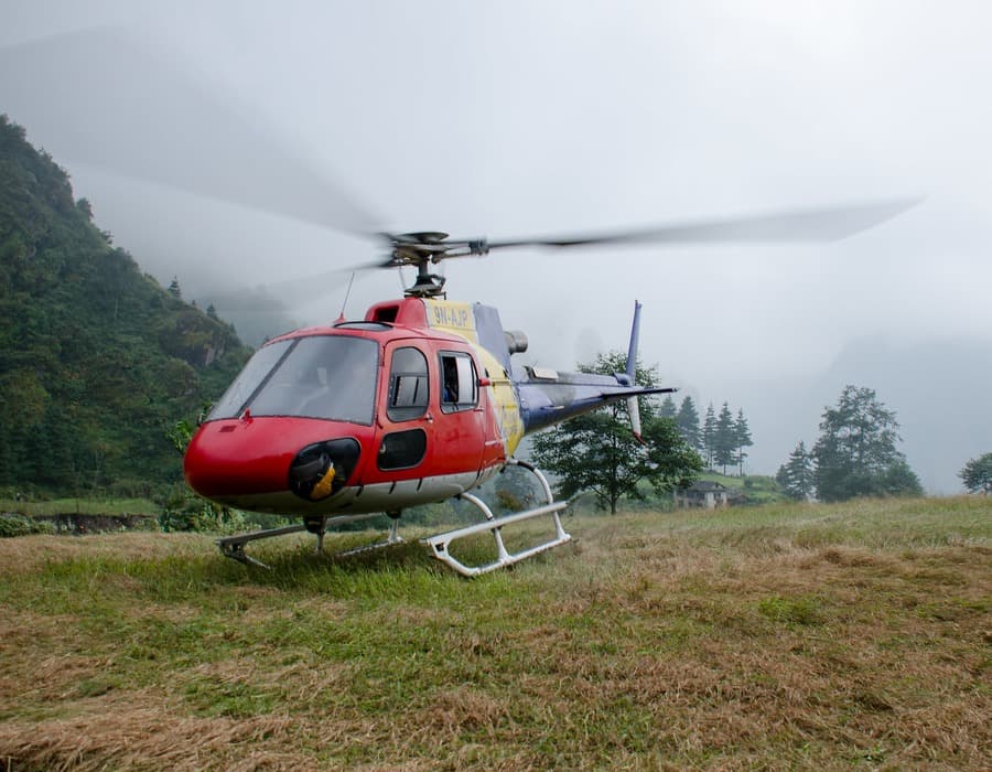 Gorakshep to Kathmandu Helicopter Flight